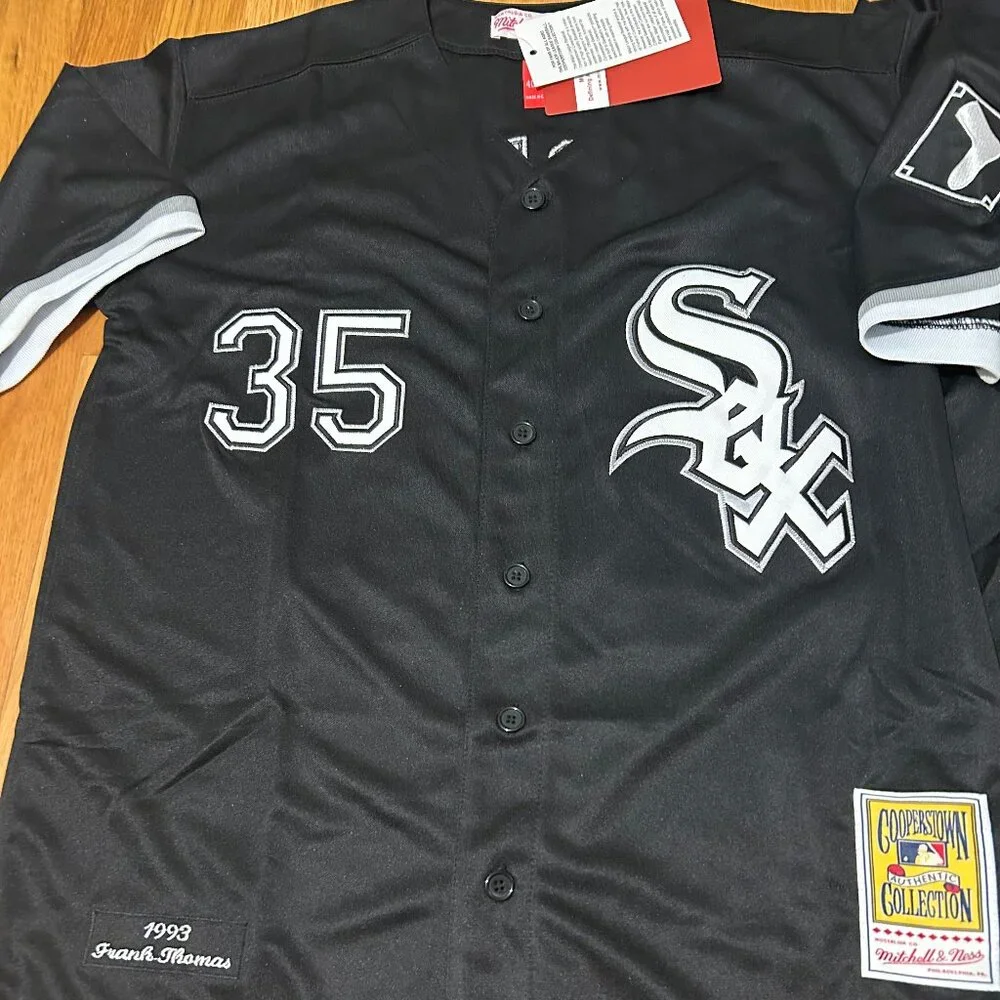 1990s CHICAGO WHITE SOX FRANK THOMAS Men's JERSEY M,L,XL,2X by Mitchell & Ness - Picture 2 of 7